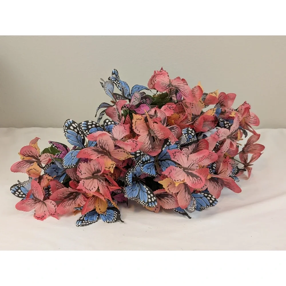 10pc Artificial Butterfly Floral Picks Bouquet Stems Spring Summer Home Decor
